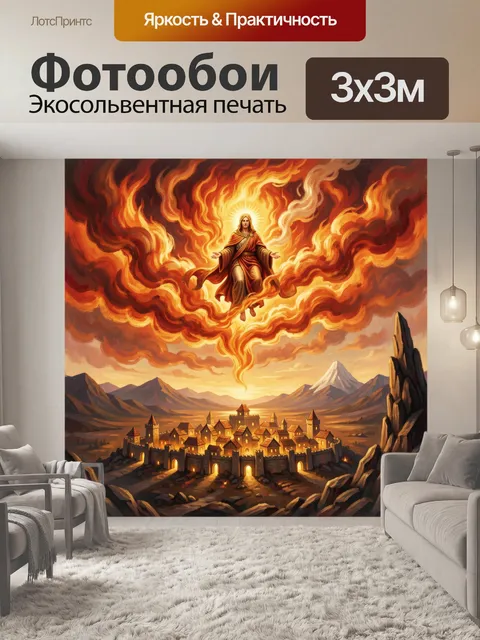 Фотообои Небесный посланник над крепостью