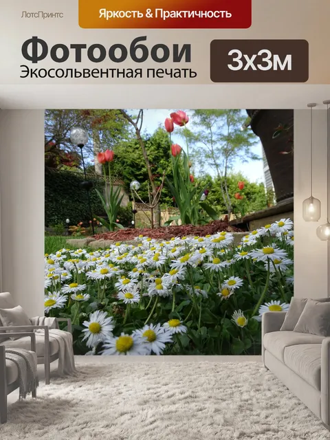 Фотообои белые цветы
