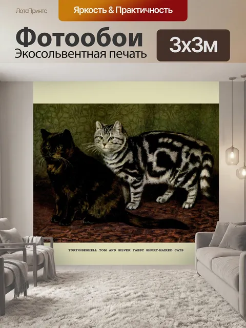 Фотообои Кошки Урожай Живопись