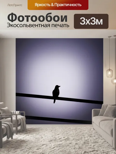 Фотообои Птица силуэт 3