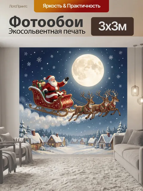 300 × 300 см · Экосольвентная печать