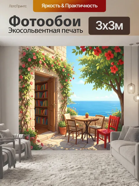 Фотообои Уютная терраса у моря
