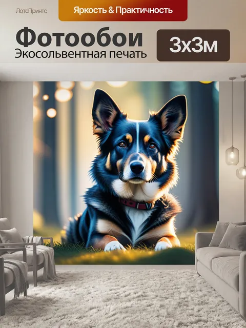 Фотообои с собакой легкий