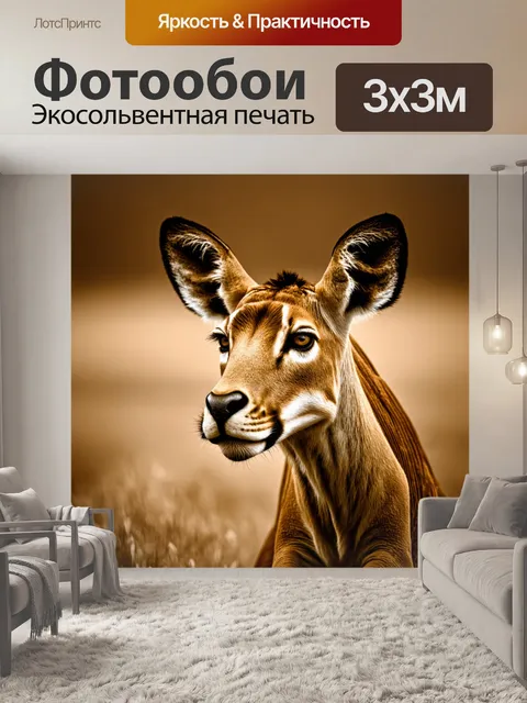 Фотообои животные в стиле сепия