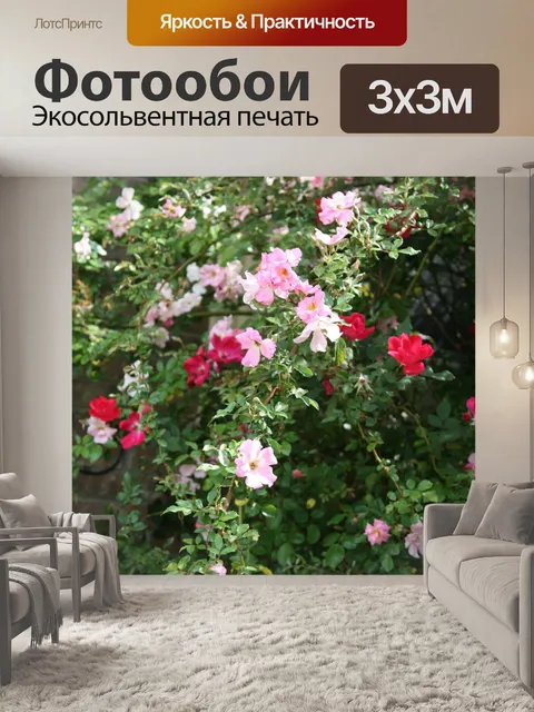 Фотообои Дикий розовый куст
