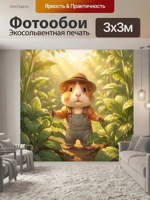 Фотообои Забавный грызун в саду