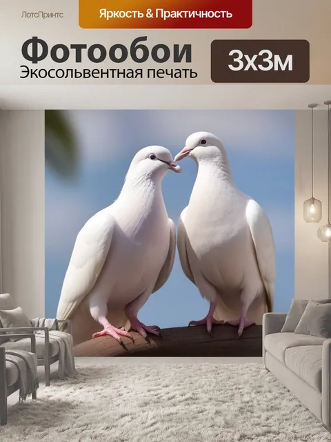 Фотообои пара белых