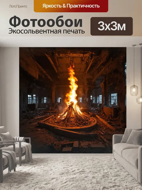 Фотообои на заброшенном русском заводе