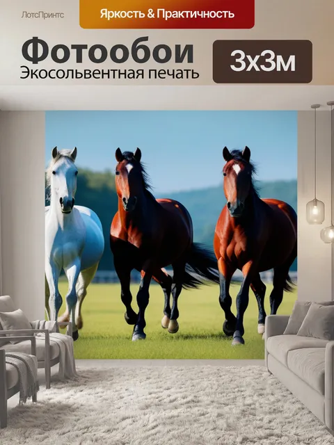 Фотообои с лошадьми минимал