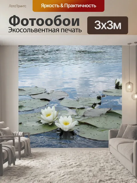 Фотообои Вода цветок