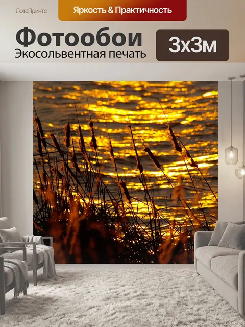 Фотообои Закатные отсветы на воде