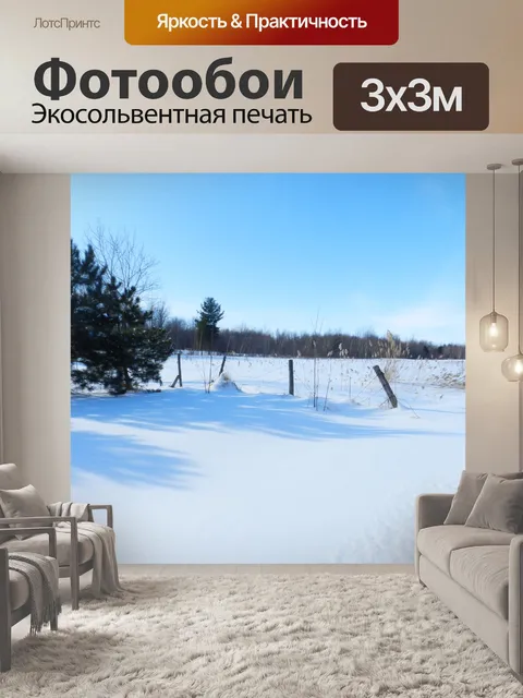 Фотообои Мой двор зимой (3)