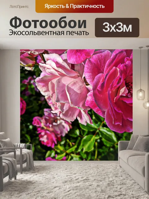 Фотообои Розовые розы