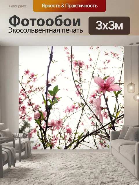 Фотообои Цветение персика