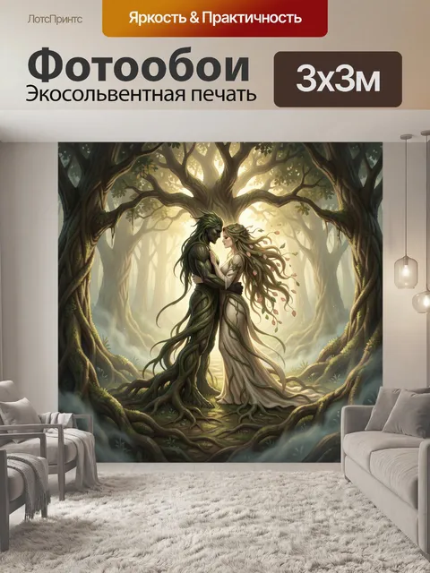 Фотообои Лесные духи в объятиях