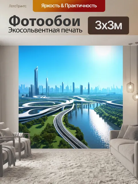 Фотообои Современный футуристический город