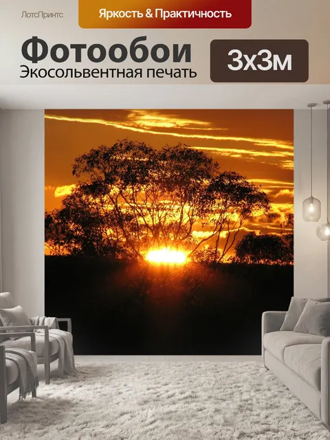 Фотообои Золотой закат