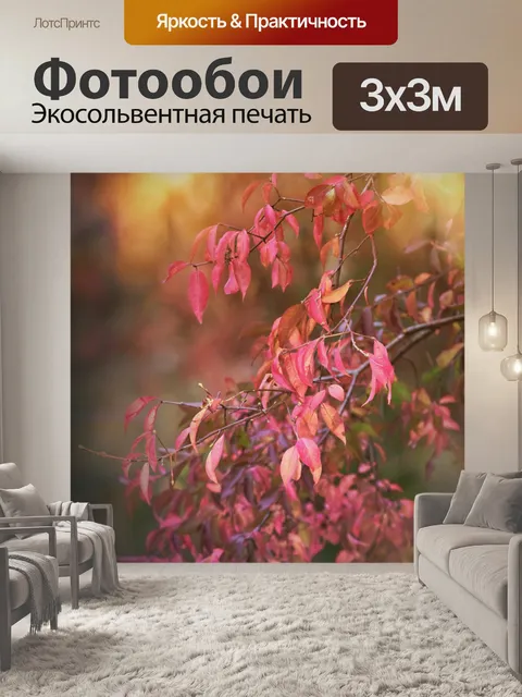 Фотообои Осенняя листва оставляет дерево