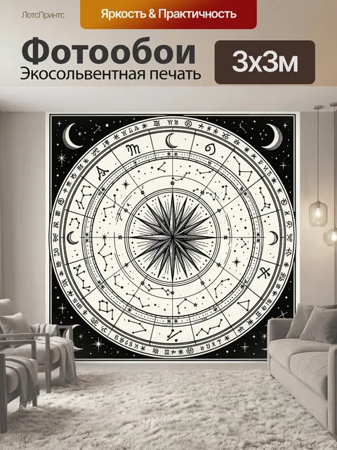 Фотообои Зодиакальный космический круг