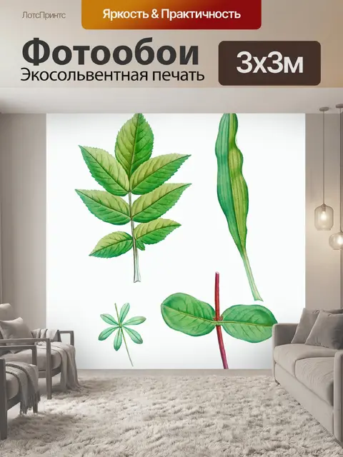 Фотообои Лист листва винтажное искусство
