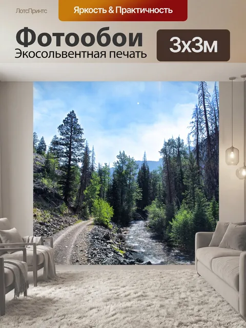 Фотообои Дорога и поток Wilderness