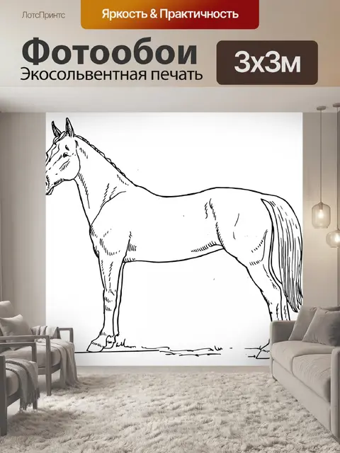 Фотообои Клип-арт лошадь иллюстрации