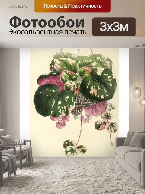 Фотообои Искусство иллюстрации садовых цветов