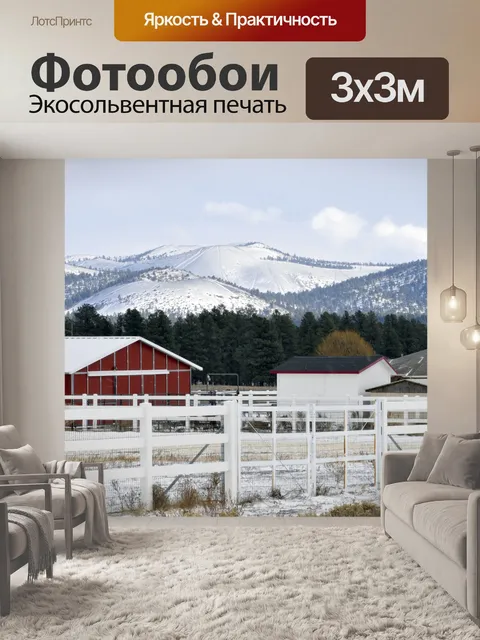 Фотообои Снежный Ферма