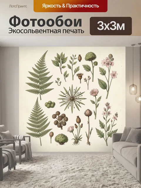 Фотообои Ботанические полевые растения