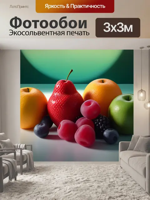 Фотообои пейзаж с фруктов минимал