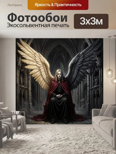 Фотообои Ангел с разными крыльями