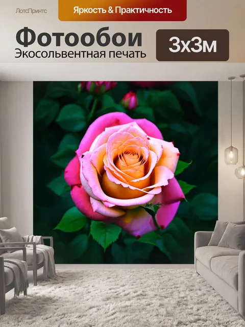 Фотообои розы в стиле ретро, с мягкими гранжевыми текстурами и нежными цветами, создающими расслабляющую обстановку…