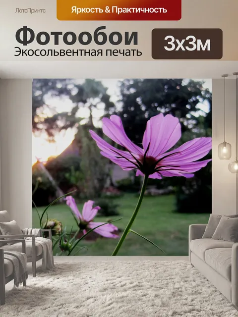 Фотообои Космос цветы