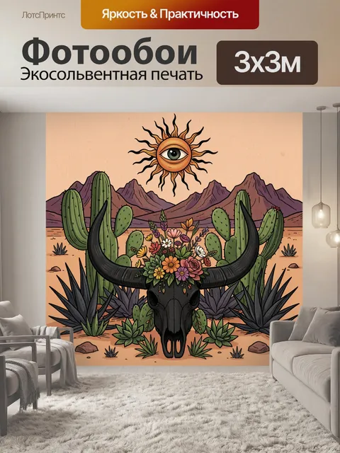 300 × 300 см · Экосольвентная печать