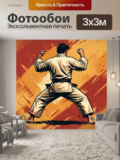 Фотообои Каратист в боевой стойке