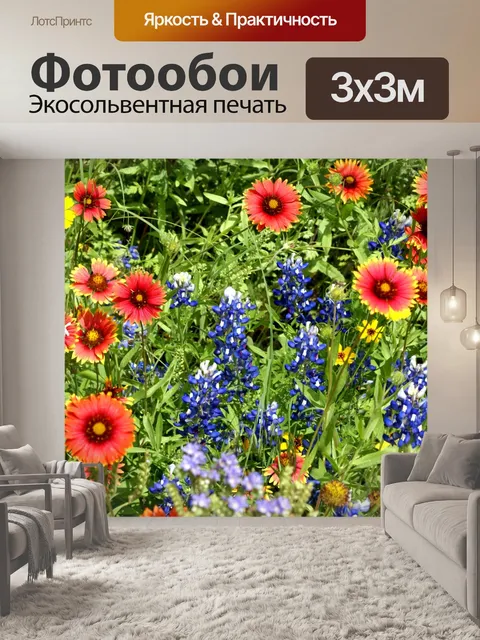 Фотообои Луг с цветами
