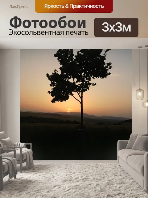 Фотообои Дерево закат
