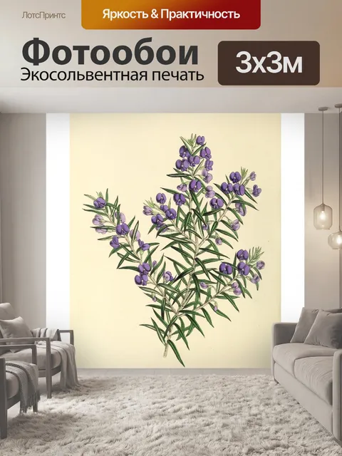Фотообои Искусство иллюстрации садовых цветов