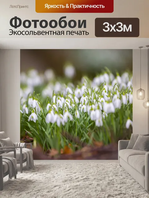 Фотообои Подснежники