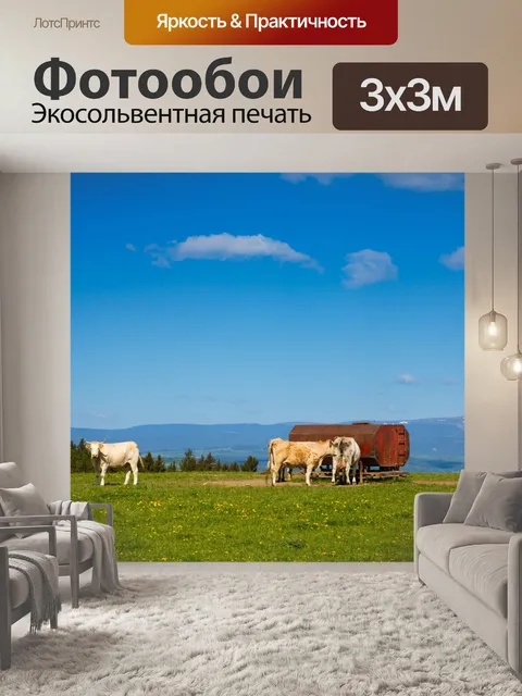 Фотообои выпас коров
