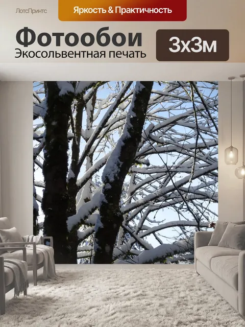 Фотообои дерево зимой