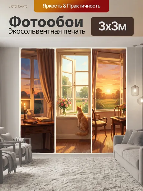 Фотообои Уютный вечер у окна