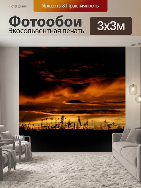 Фотообои Закат над пустыней