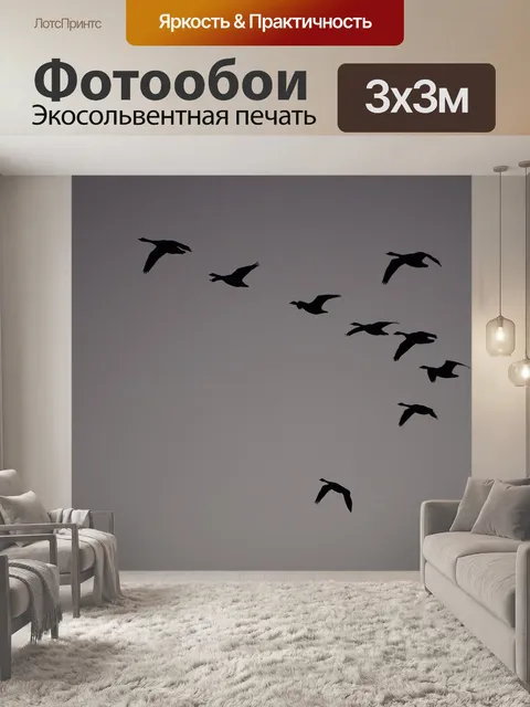 Фотообои Дикие гуси