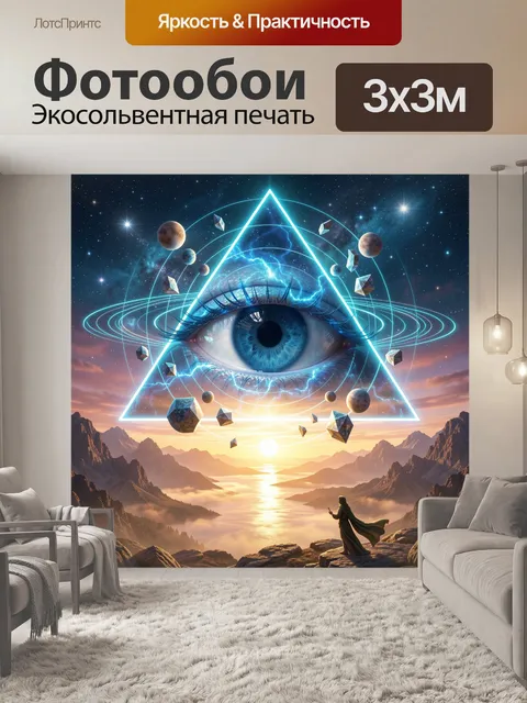Фотообои Космический глаз над горами