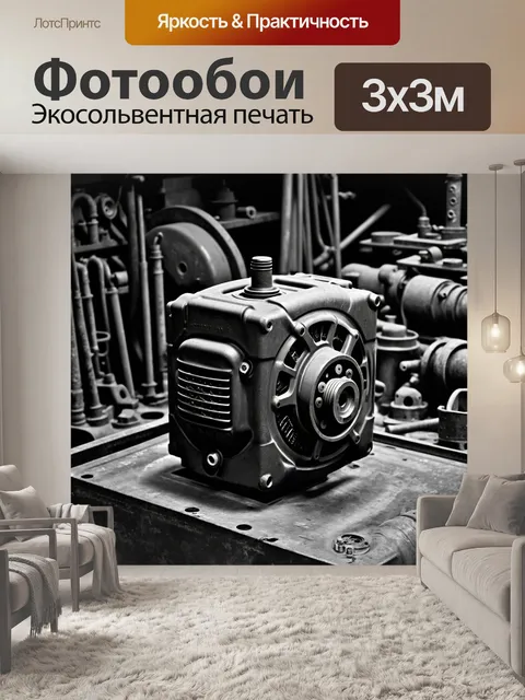 Фотообои картинка старинного электрического генератора в кладовой