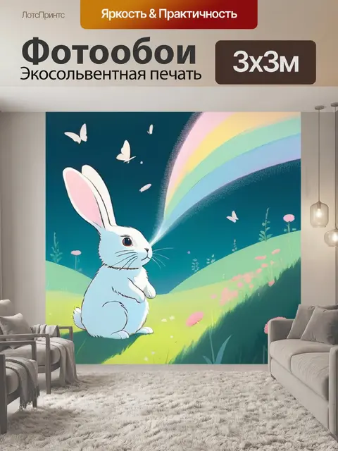 Фотообои кролик минимализм