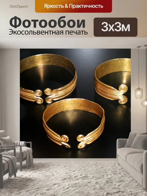 Фотообои Три викинг золотые браслеты