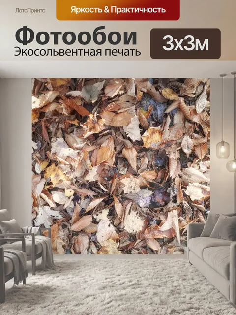 Фотообои Осенние сухие листья
