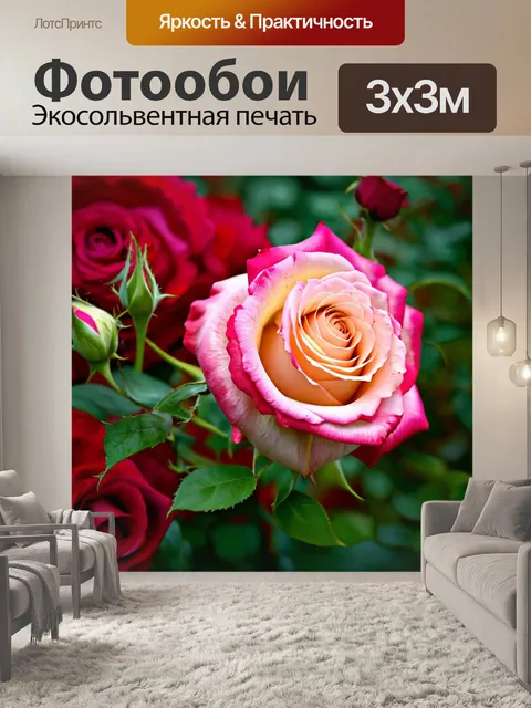 Фотообои розы в стиле неоромантизм, элегантные линии и форма, подчёркивающие красоту цветов